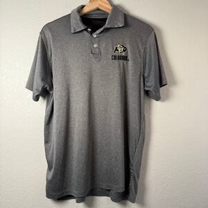 Chiliwear Colorado Buffaloes Polo Shirt Men's Gray Athletic Golf Casual‎